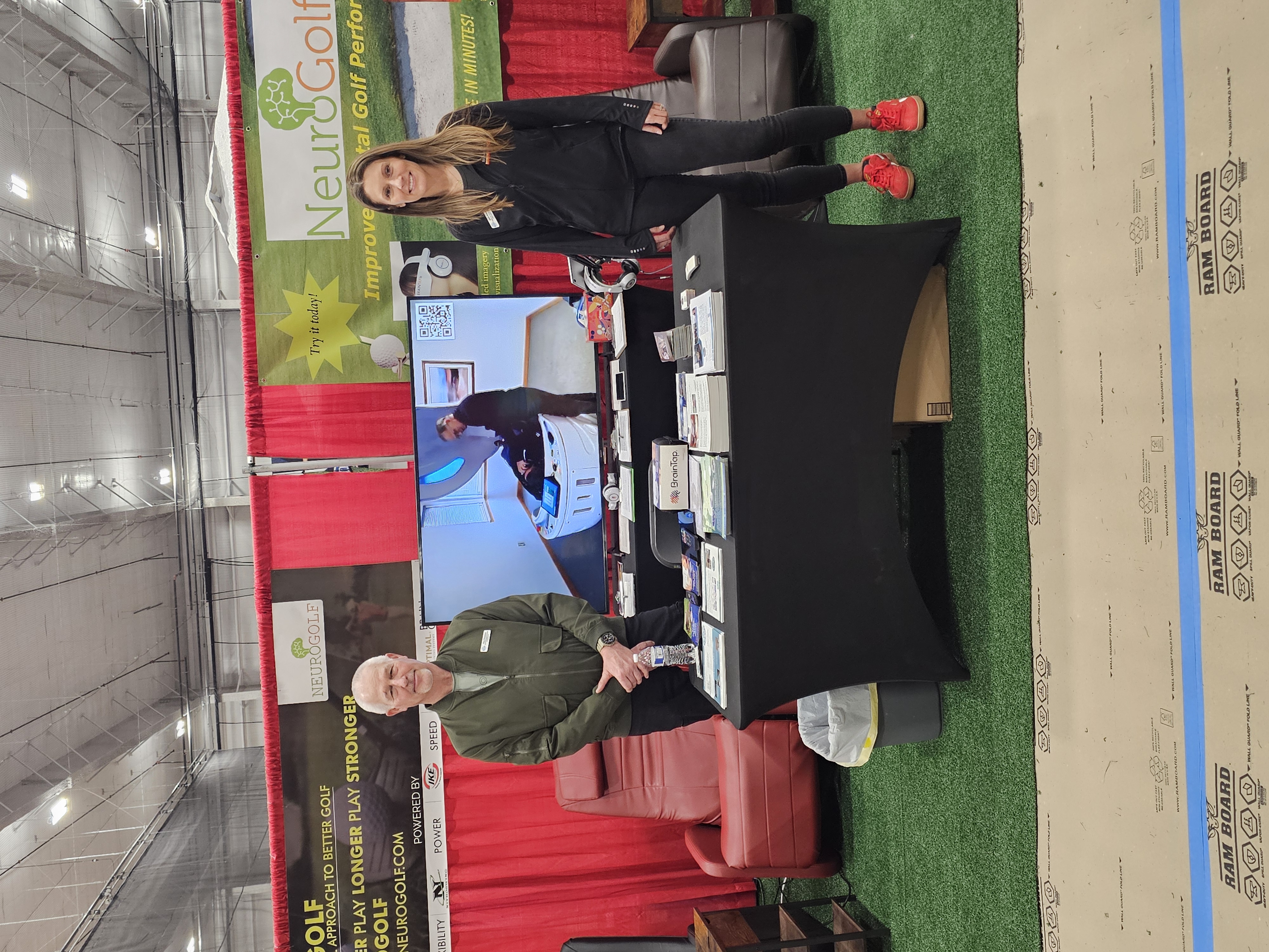 Mike Thompson at the NeuroGolf booth — Greater Milwaukee Golf Show 2025